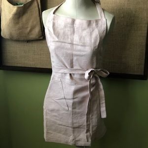 Blush new linen apron